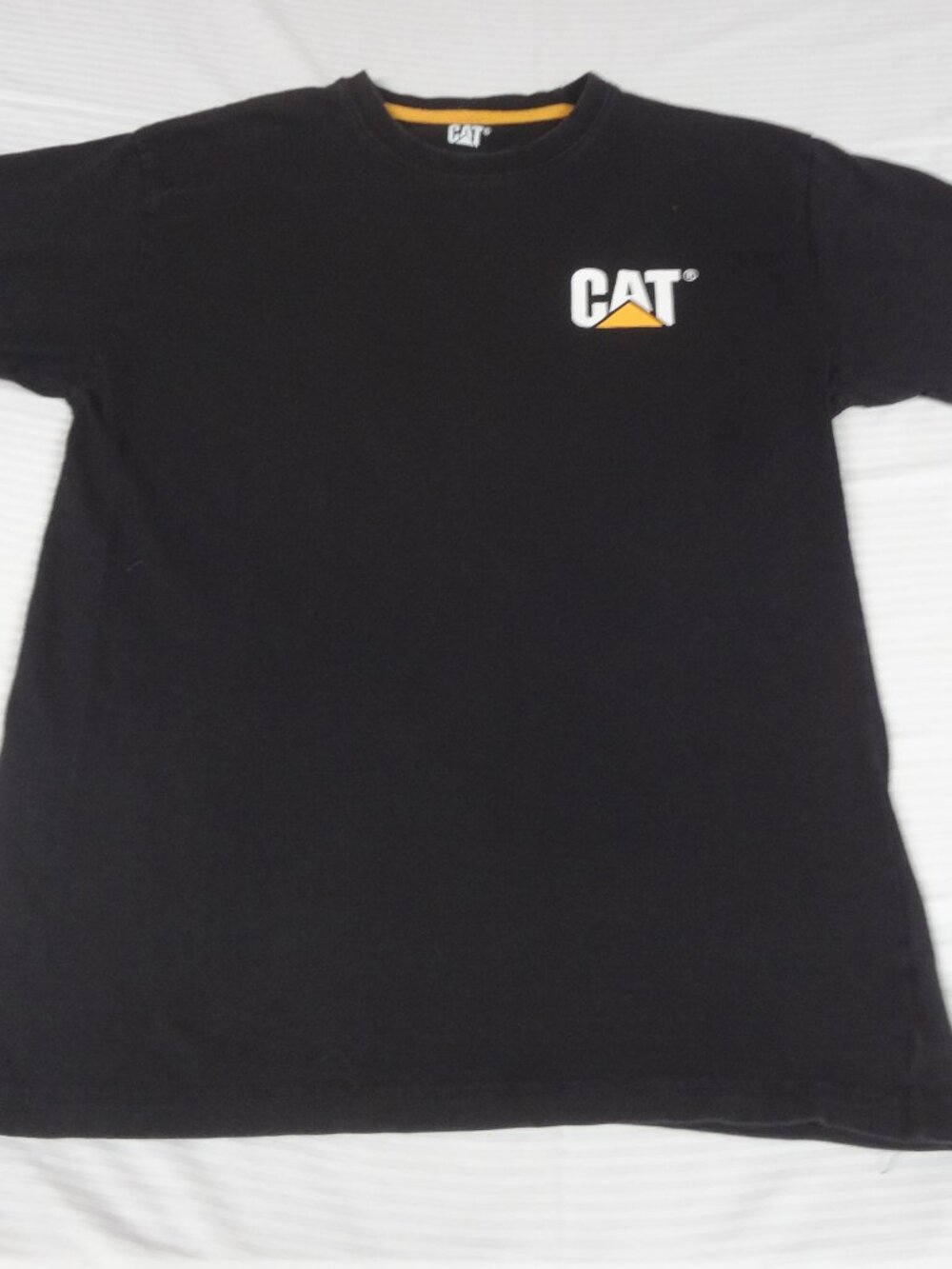 CAT CATERPILLAR HEAVY MACHINERY WORKWEAR - SMALL BLACK T-SHIRT L966